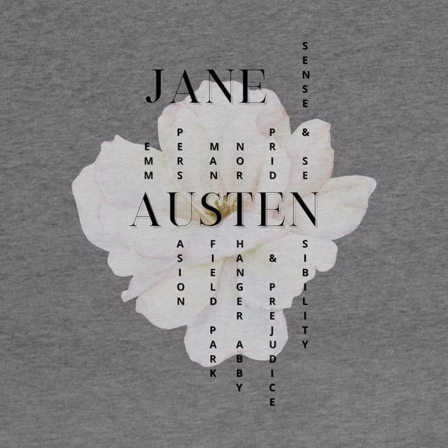 Jane Austen novels design by Miss Pell